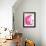 Pink Swirl II-L. Hewitt-Framed Art Print displayed on a wall