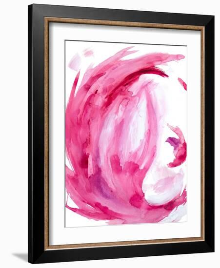 Pink Swirl II-L. Hewitt-Framed Art Print