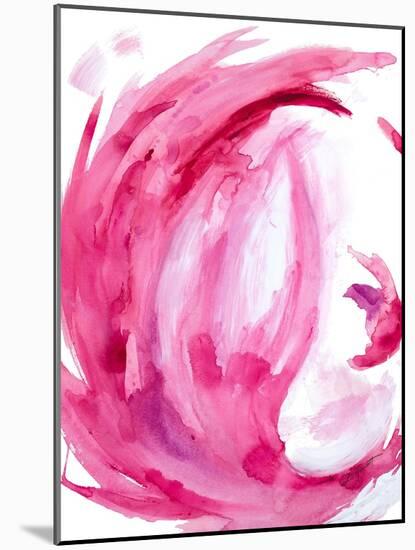 Pink Swirl II-L. Hewitt-Mounted Art Print