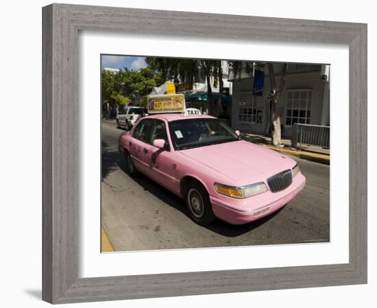 Pink Taxis, Duval Street, Key West, Florida, USA-R H Productions-Framed Photographic Print