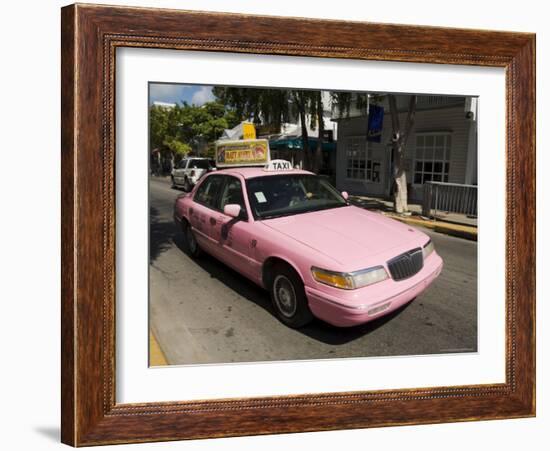 Pink Taxis, Duval Street, Key West, Florida, USA-R H Productions-Framed Photographic Print