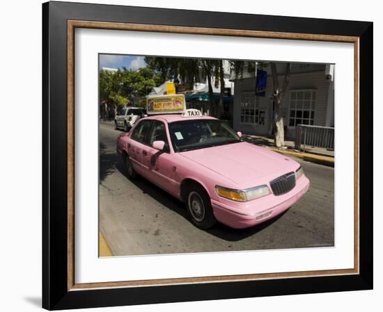 Pink Taxis, Duval Street, Key West, Florida, USA-R H Productions-Framed Photographic Print