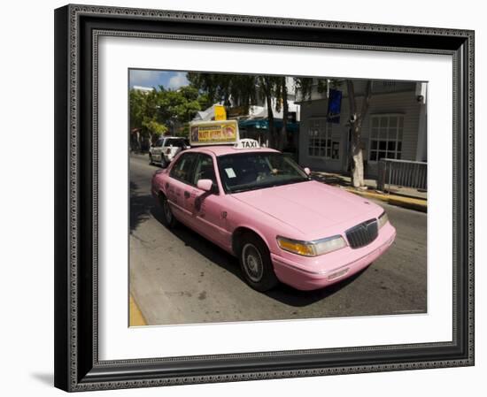 Pink Taxis, Duval Street, Key West, Florida, USA-R H Productions-Framed Photographic Print