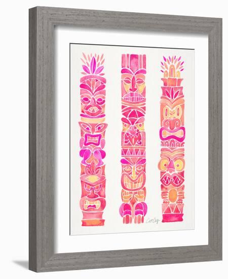 Pink Tiki Totems-Cat Coquillette-Framed Giclee Print