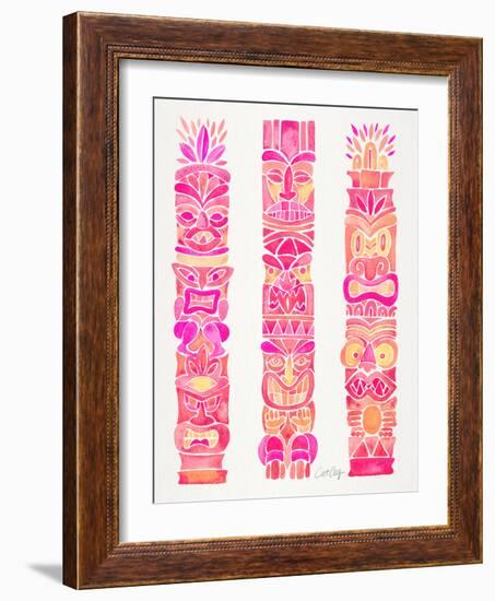 Pink Tiki Totems-Cat Coquillette-Framed Giclee Print