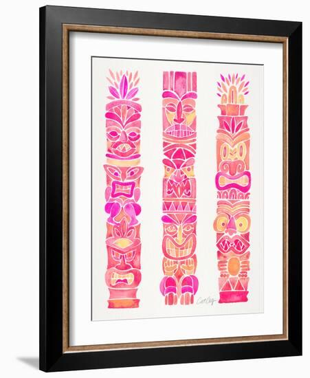 Pink Tiki Totems-Cat Coquillette-Framed Giclee Print