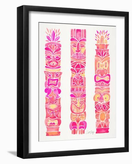 Pink Tiki Totems-Cat Coquillette-Framed Giclee Print