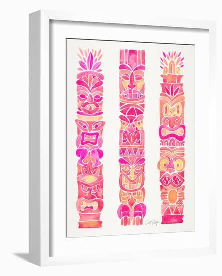 Pink Tiki Totems-Cat Coquillette-Framed Giclee Print