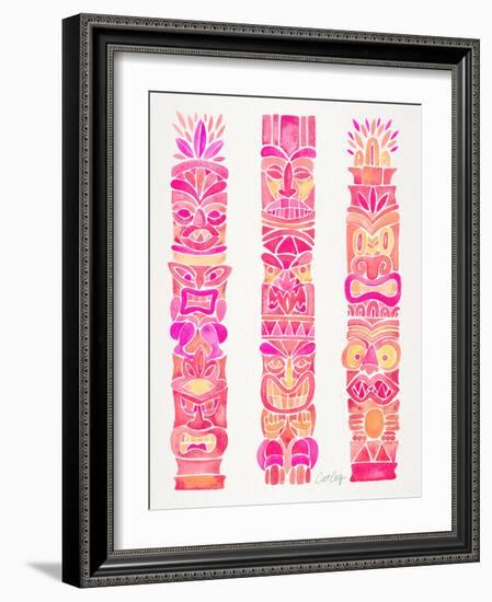 Pink Tiki Totems-Cat Coquillette-Framed Giclee Print