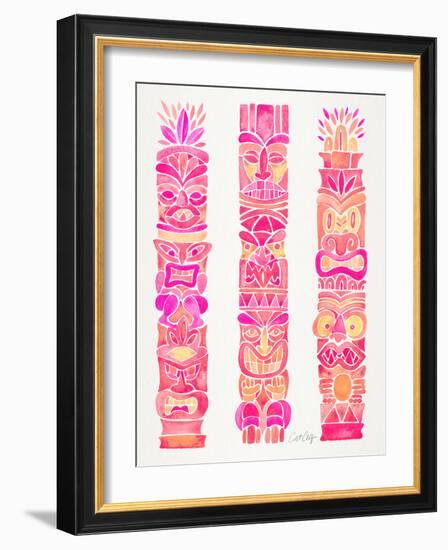 Pink Tiki Totems-Cat Coquillette-Framed Giclee Print