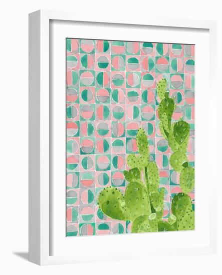 Pink Tile Agave-Jen Bucheli-Framed Art Print