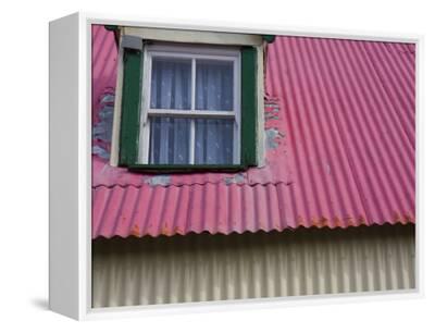 Pink Tink Roof And A Dormer Window With Lace Curtains Photographic