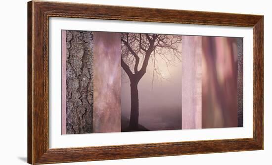 Pink Tree Collage-Cora Niele-Framed Photographic Print