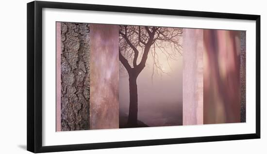 Pink Tree Collage-Cora Niele-Framed Photographic Print