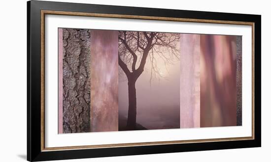 Pink Tree Collage-Cora Niele-Framed Photographic Print