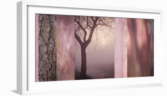 Pink Tree Collage-Cora Niele-Framed Photographic Print