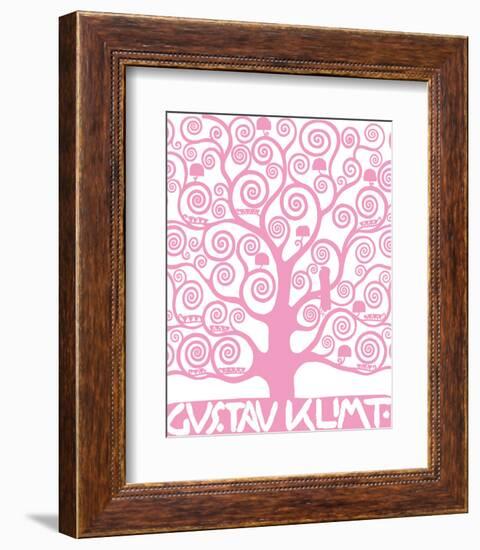 Pink Tree of Life-Gustav Klimt-Framed Premium Giclee Print