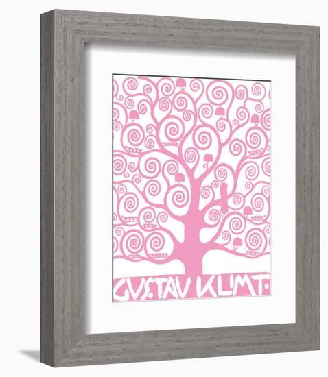 Pink Tree of Life-Gustav Klimt-Framed Premium Giclee Print