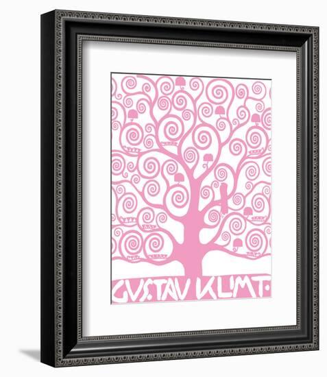 Pink Tree of Life-Gustav Klimt-Framed Premium Giclee Print