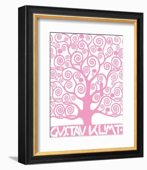 Pink Tree of Life-Gustav Klimt-Framed Premium Giclee Print