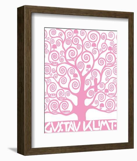 Pink Tree of Life-Gustav Klimt-Framed Premium Giclee Print