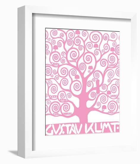 Pink Tree of Life-Gustav Klimt-Framed Premium Giclee Print