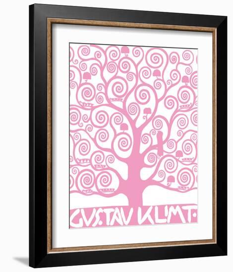 Pink Tree of Life-Gustav Klimt-Framed Premium Giclee Print