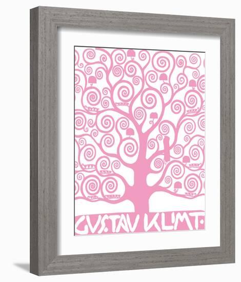 Pink Tree of Life-Gustav Klimt-Framed Premium Giclee Print