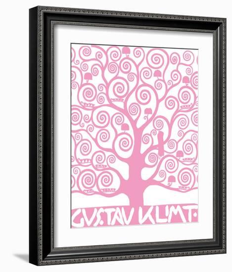 Pink Tree of Life-Gustav Klimt-Framed Premium Giclee Print