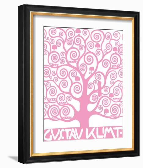 Pink Tree of Life-Gustav Klimt-Framed Premium Giclee Print