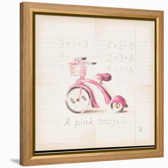 Pink Tricycle-Lauren Hamilton-Framed Stretched Canvas