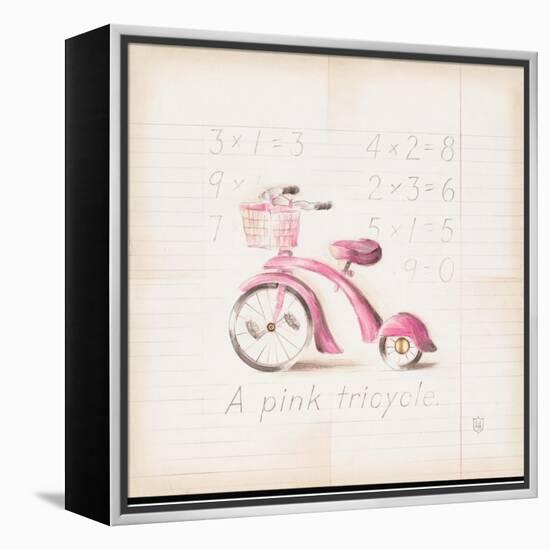 Pink Tricycle-Lauren Hamilton-Framed Stretched Canvas