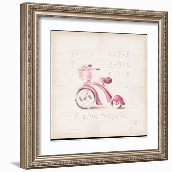 Pink Tricycle-Lauren Hamilton-Framed Art Print