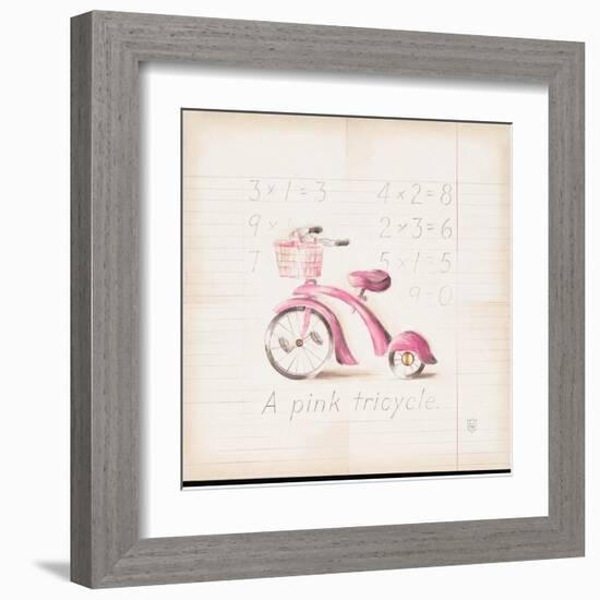 Pink Tricycle-Lauren Hamilton-Framed Art Print