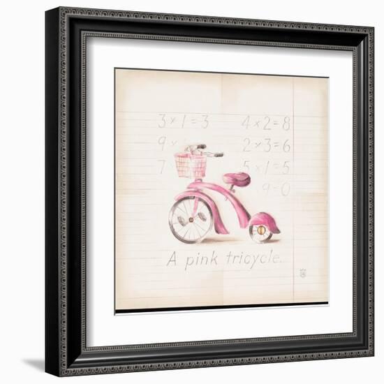 Pink Tricycle-Lauren Hamilton-Framed Art Print