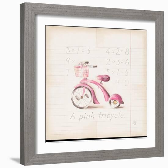 Pink Tricycle-Lauren Hamilton-Framed Art Print