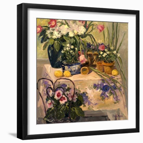 Pink Tulips and Wild Roses-Allayn Stevens-Framed Art Print