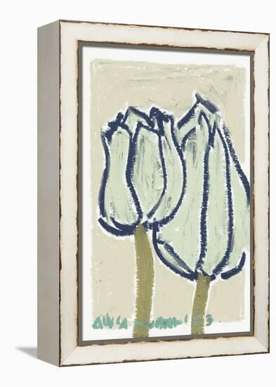 Pink Tulips Earthy-Ania Zwara-Framed Premier Image Canvas