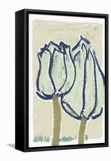 Pink Tulips Earthy-Ania Zwara-Framed Premier Image Canvas