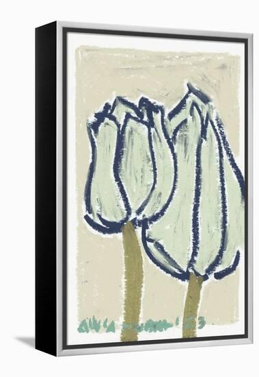 Pink Tulips Earthy-Ania Zwara-Framed Premier Image Canvas