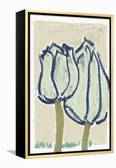 Pink Tulips Earthy-Ania Zwara-Framed Premier Image Canvas