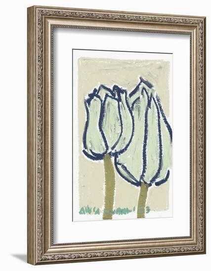 Pink Tulips Earthy-Ania Zwara-Framed Photographic Print