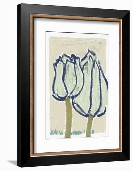 Pink Tulips Earthy-Ania Zwara-Framed Photographic Print