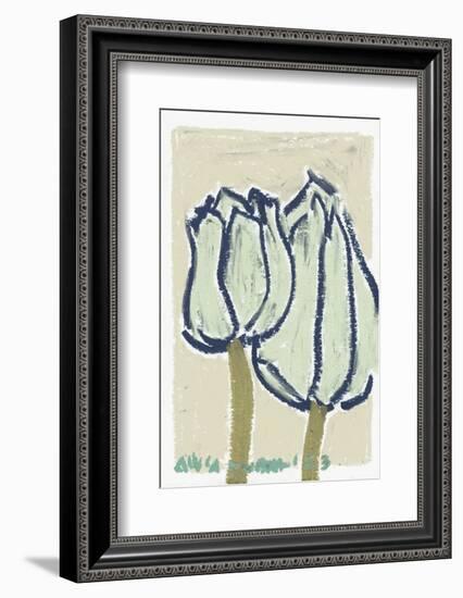 Pink Tulips Earthy-Ania Zwara-Framed Photographic Print