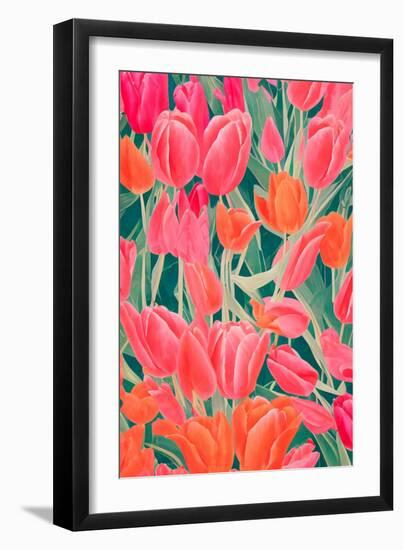 Pink Tulips-null-Framed Giclee Print