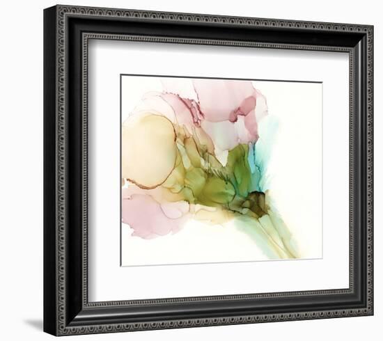 Pink & Turquoise Bloom II-Jennifer Goldberger-Framed Premium Giclee Print