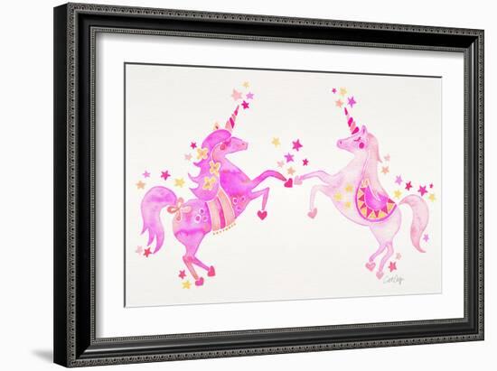 Pink Unicorns-Cat Coquillette-Framed Giclee Print