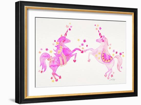 Pink Unicorns-Cat Coquillette-Framed Giclee Print