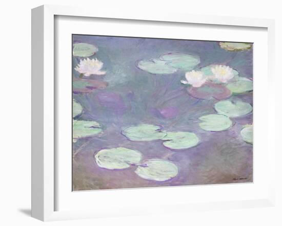 Pink water lilies, Claude Monet, 1897-1899 (oil on canvas)-Claude Monet-Framed Giclee Print