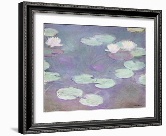 Pink water lilies, Claude Monet, 1897-1899 (oil on canvas)-Claude Monet-Framed Giclee Print